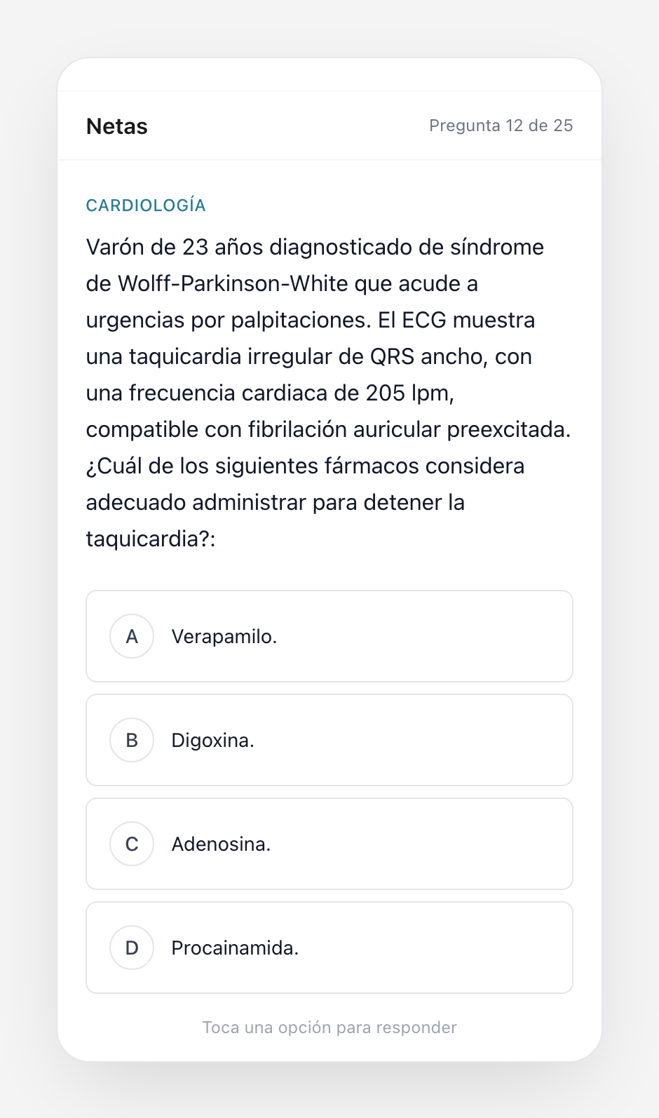 Pregunta MIR oficial